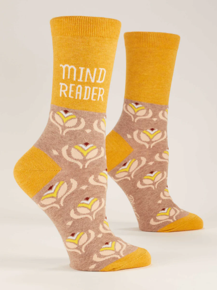 Blue Q Crew Socks Mind Reader