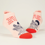 Blue Q Sneaker Socks 'Do One Thing Every Day That Scares Your Family'