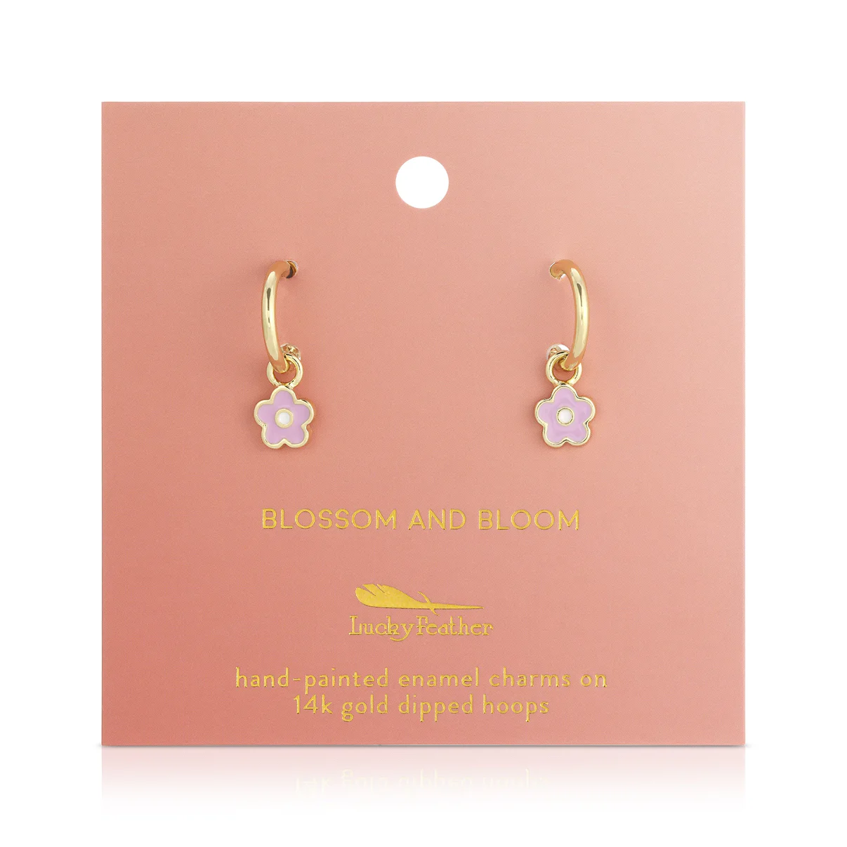 Lucky Feather Hoop Earrings