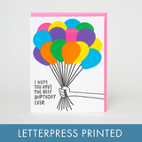 Birthday Card - Best Ever Balloons