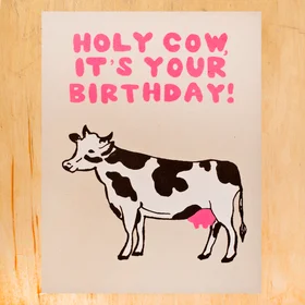 Alphabet Studios Birthday Card -  Holy Cow