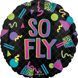 17" So Fly 90's Foil Balloon