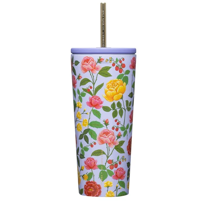 Corkcicle Rifle Cold Up Roses Purple 20oz