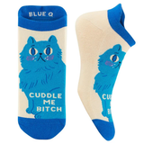 Blue Q Sneaker Socks 'Cuddle Me Bitch'