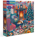 EeBoo English Cottage Christmas 1000 Piece Puzzle