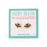 Enamel Stud Earrings -  Bitty Bat