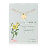 lucky feather botanical necklace sunflower