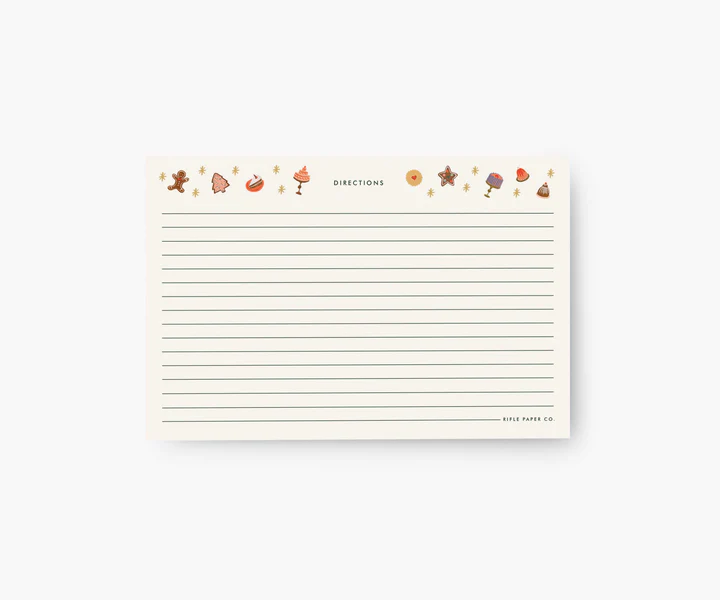 Rifle Paper Co. Nutcracker Sweets Recipe Cards - Set of 12