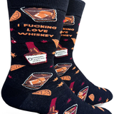 Groovy Things Co. Men' s Crew Socks I Fucking Love Whiskey