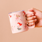 14oz. Insulated Mug - Santa Peppermint Stripes