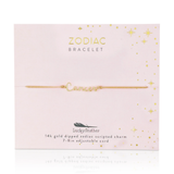 Cancer script zodiac astrological gold bracelet