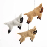 4" Furry Baby Goat Ornament - Assorted