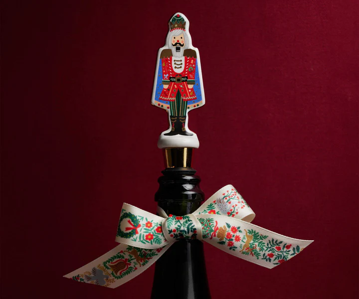 Nutcracker Porcelain Wine Stopper Set