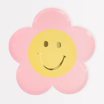 Meri Meri Happy Face Flower Plates