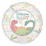 17" Dino Welcome Baby Foil Balloon