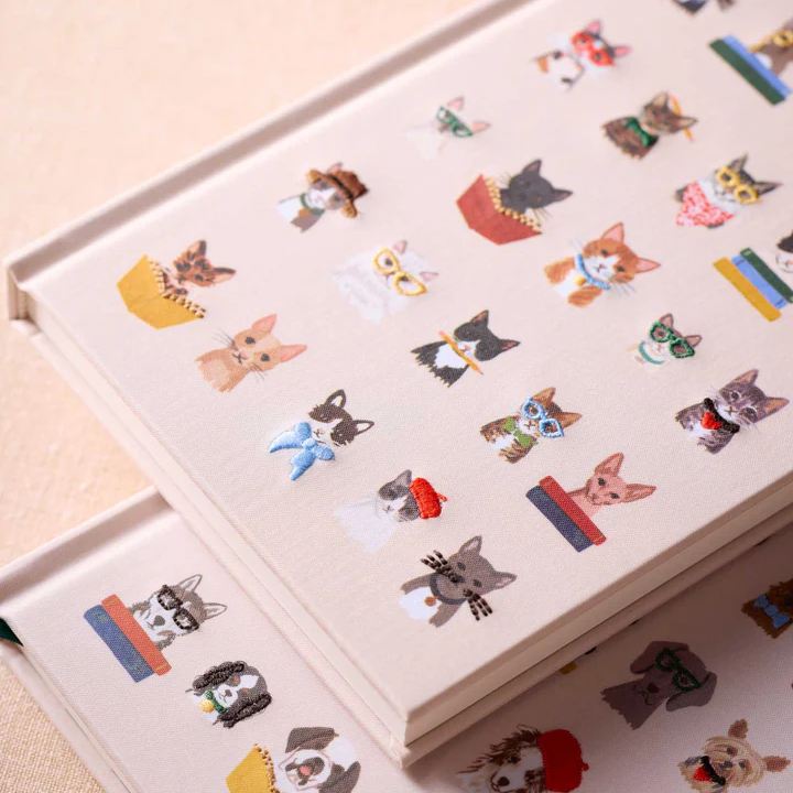 Rifle Paper Co. Studious Cats Embroidered Journal