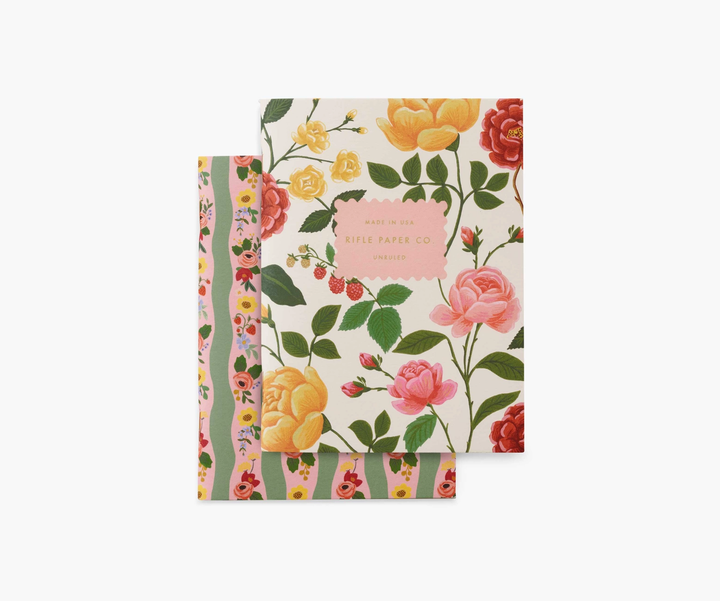 Rifle Paper Pair of Pocket notebooks Roses