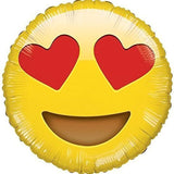 28" Smiley in Love Balloon