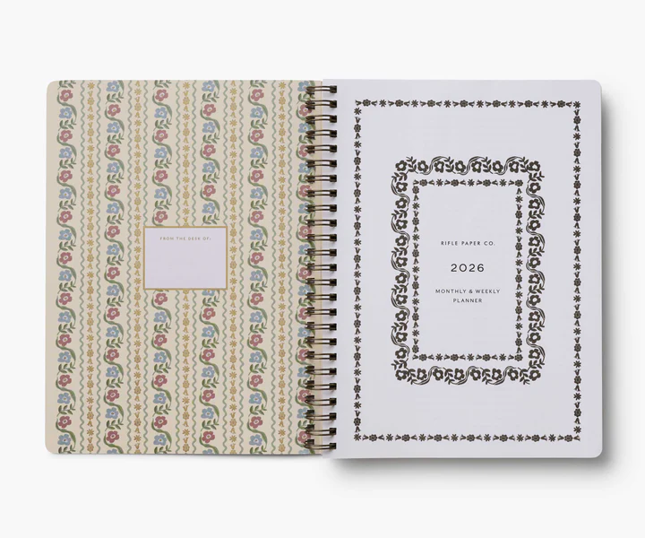 Rifle Paper Co. 2026 Softcover Spiral Planner - Dahlia