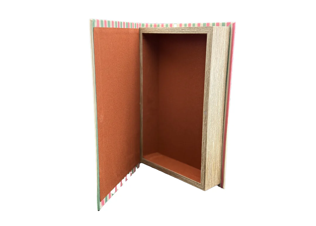 Large Linen Book Storage Box - Essentials of Classic Italian Cooking