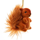 2.5" Flocked Squirrel Ornament