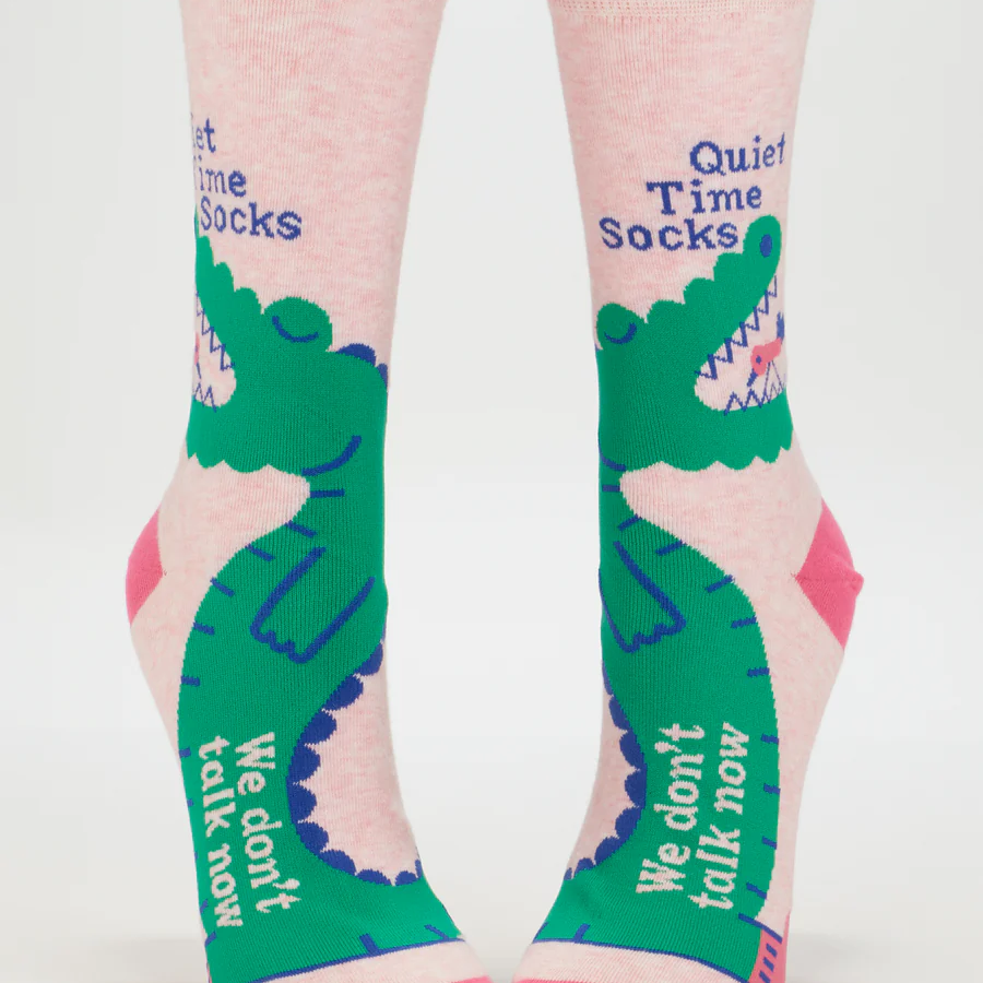 Blue Q Women's Crew Socks 'Quiet Time Socks'