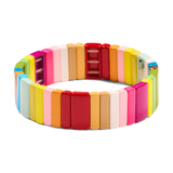 Malibu Sugar Cabana 1 Tall Tile Bracelet - Pinks Oranges