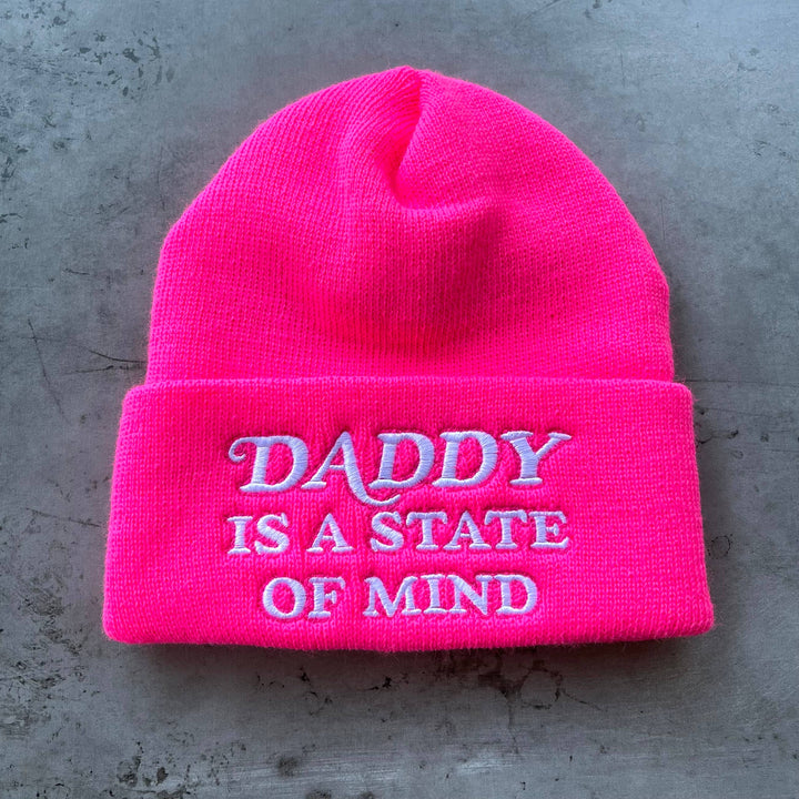Daddy is state of Mind beanie Winter hat Made in America
