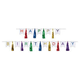 Happy Birthday Tassel Streamer Rainbow