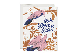 Rare Birds love greeting card