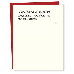 Murder Show Valentine's Card