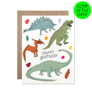 Birthday / Happy Birthday GLOW IN THE DARK Dinosaurs