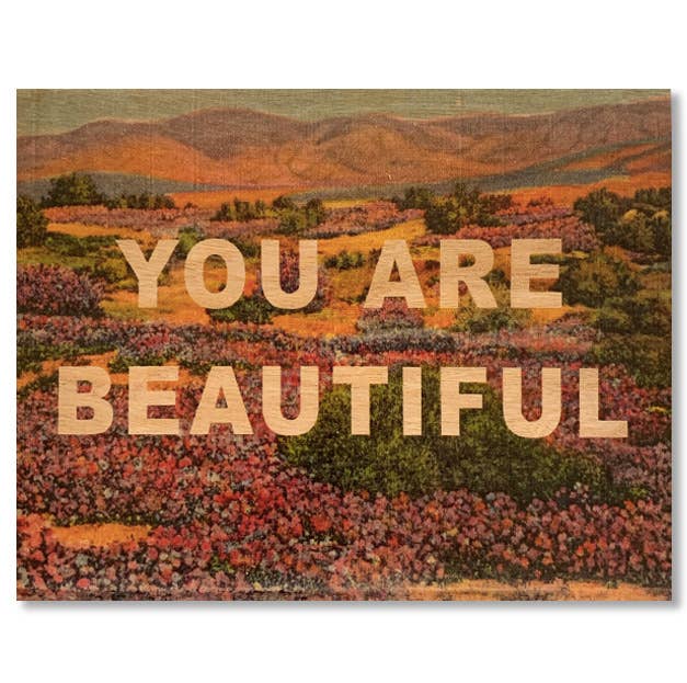 You Are Beautiful Wood Card