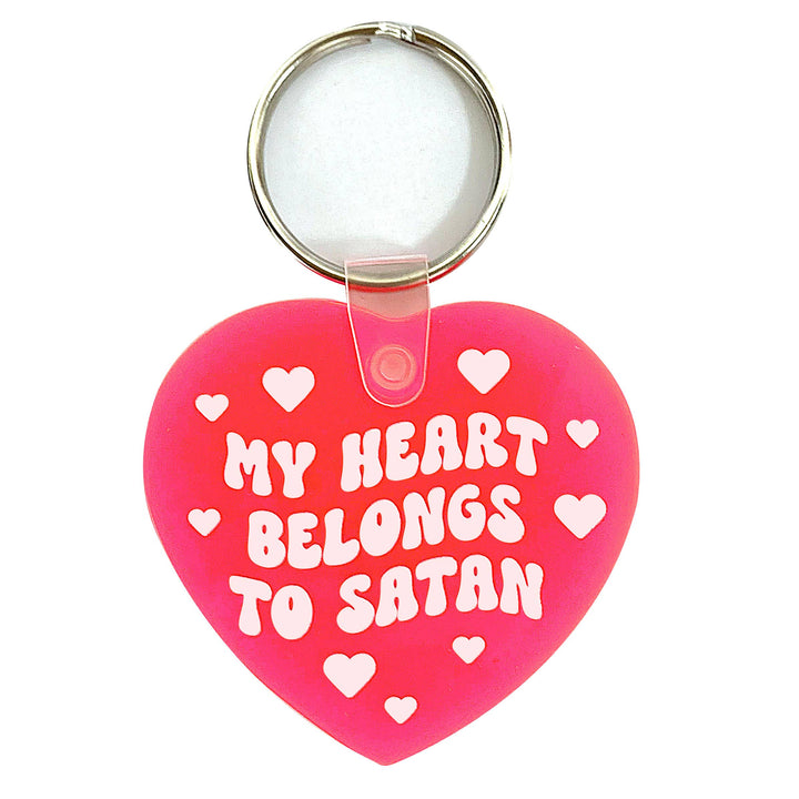Krystan Saint Cat Heart Keychain Belongs to Satan