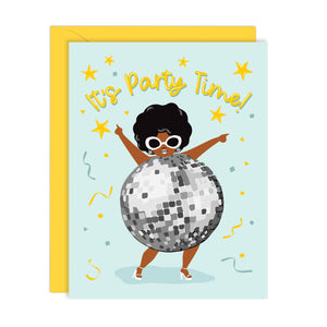 Disco Ball Girl Party Birthday Card (A2)
