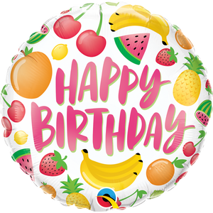 Birthday Fun Fruits Foil Balloon