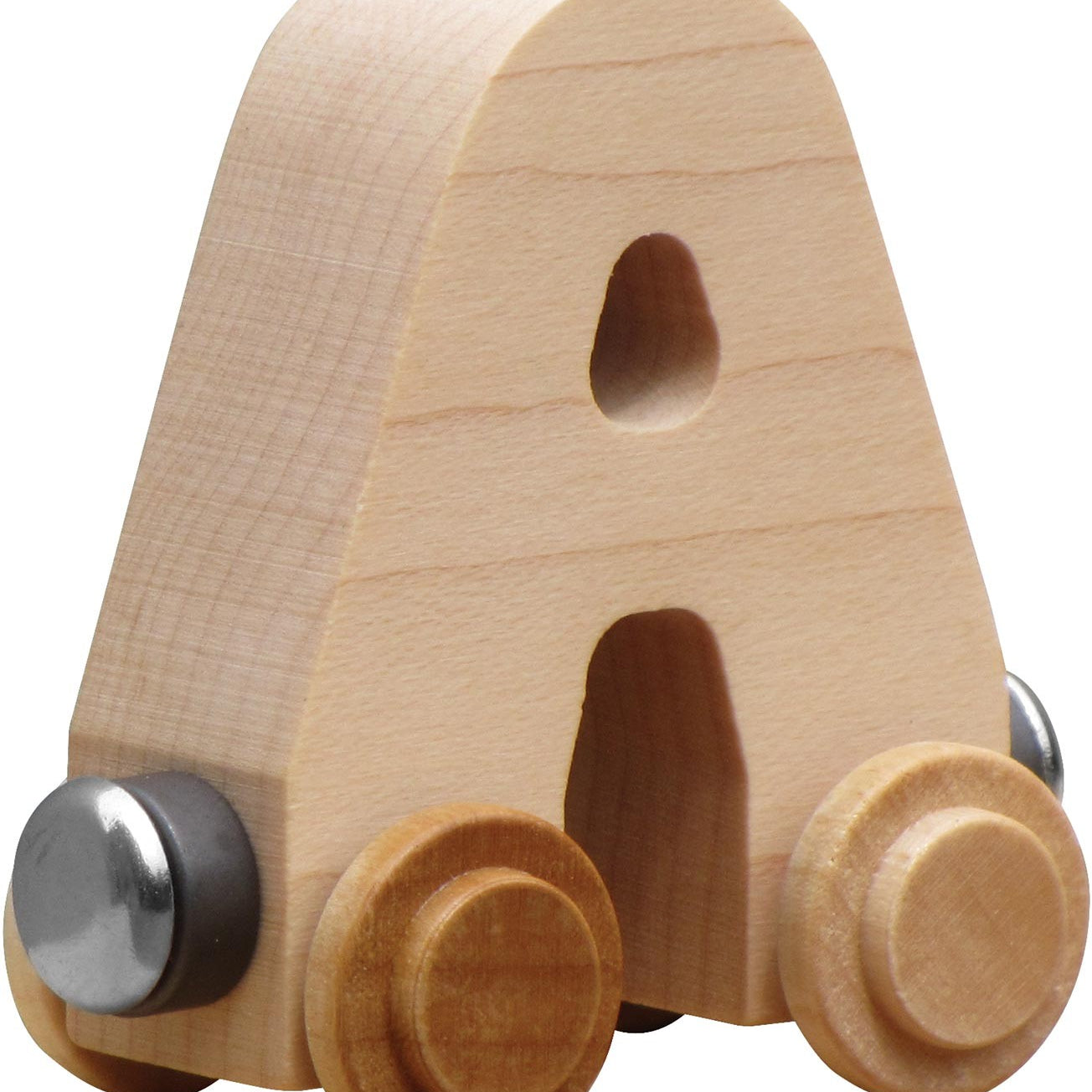 NameTrains Clear Finish Wooden Letter Car