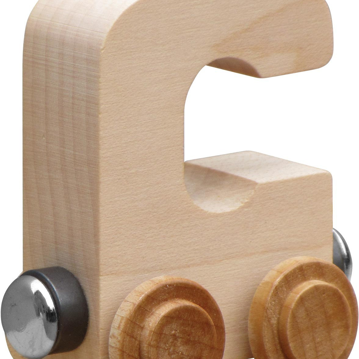 NameTrains Clear Finish Wooden Letter Car