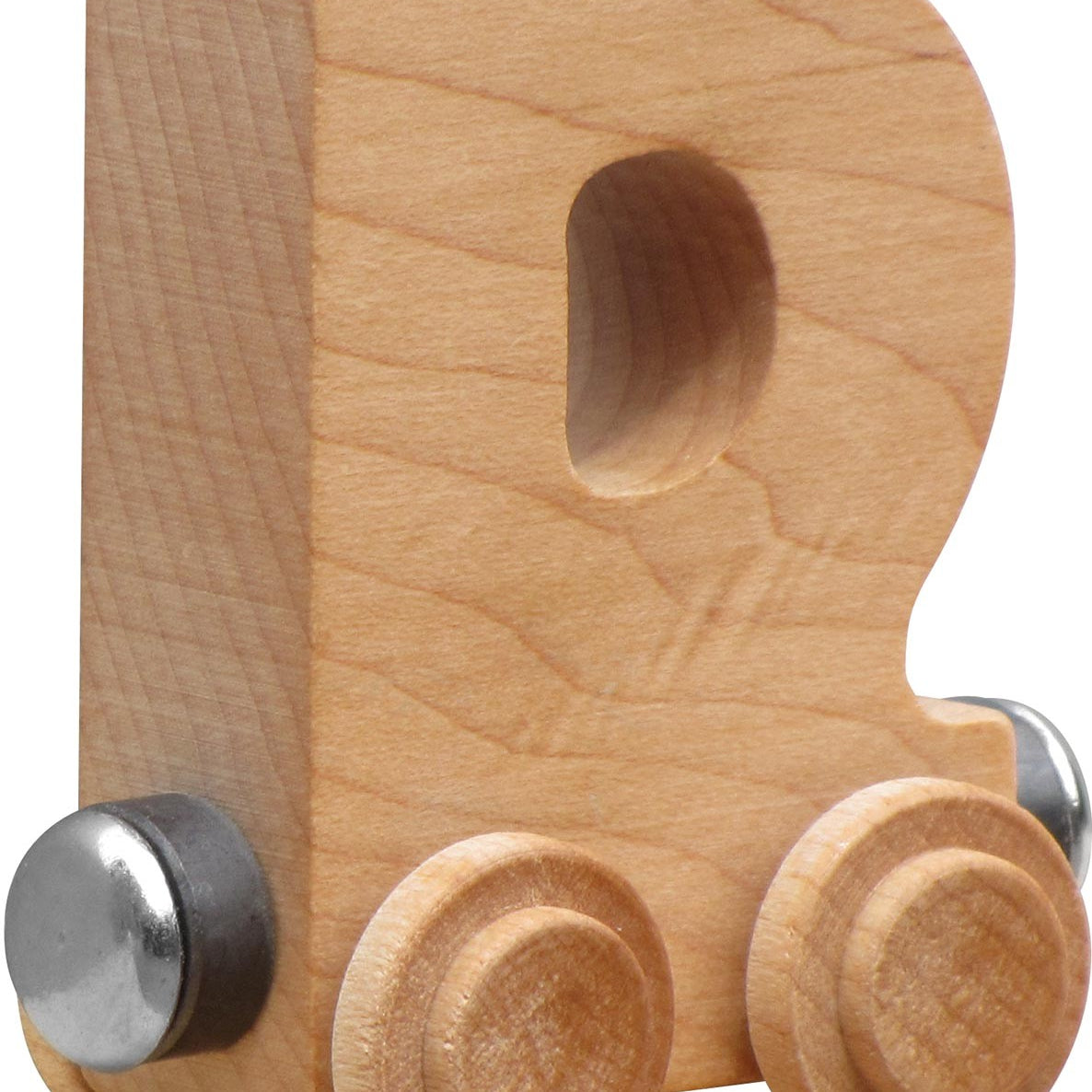 NameTrains Clear Finish Wooden Letter Car