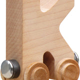 NameTrains Clear Finish Wooden Letter Car