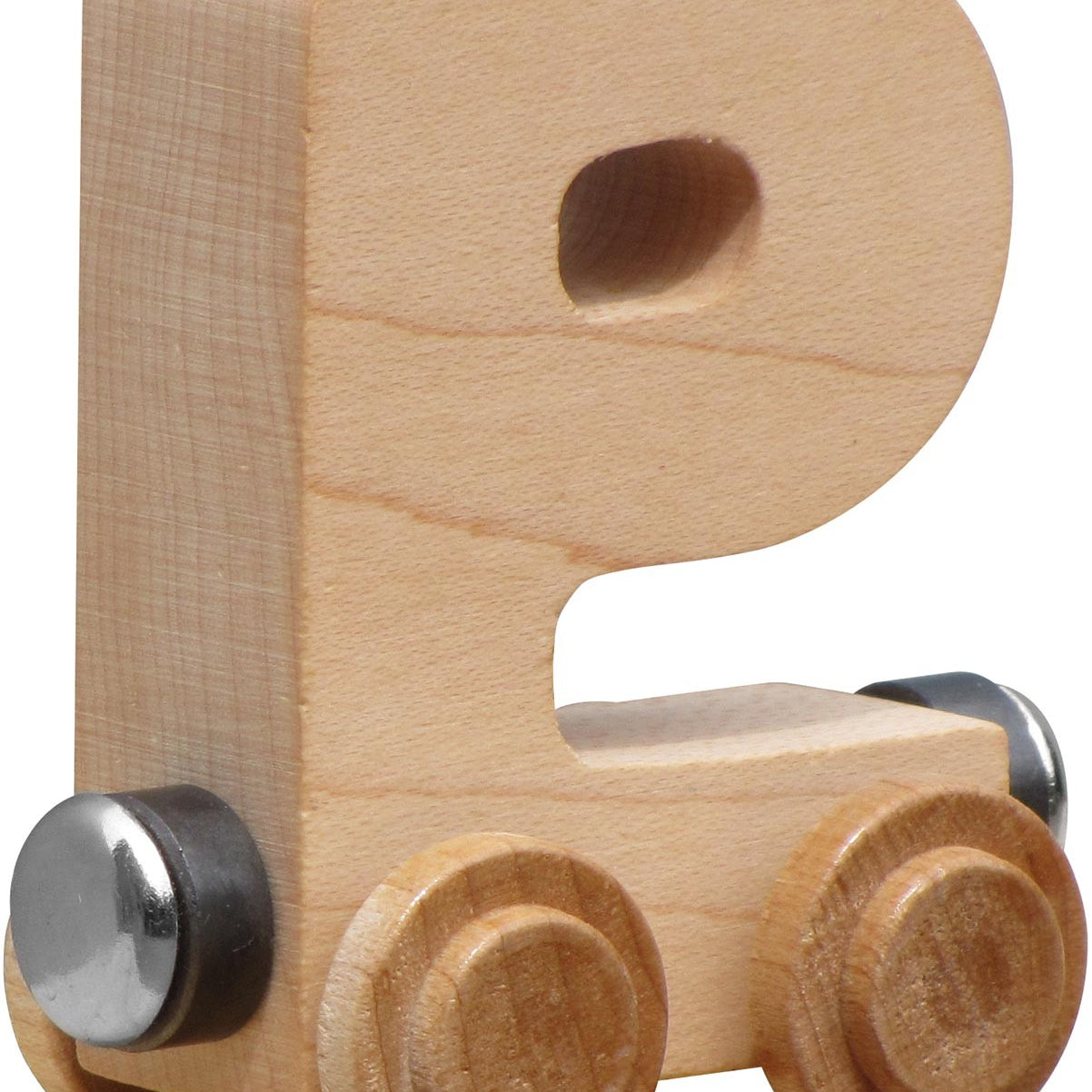 NameTrains Clear Finish Wooden Letter Car