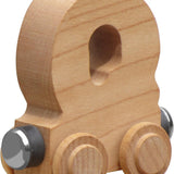 NameTrains Clear Finish Wooden Letter Car