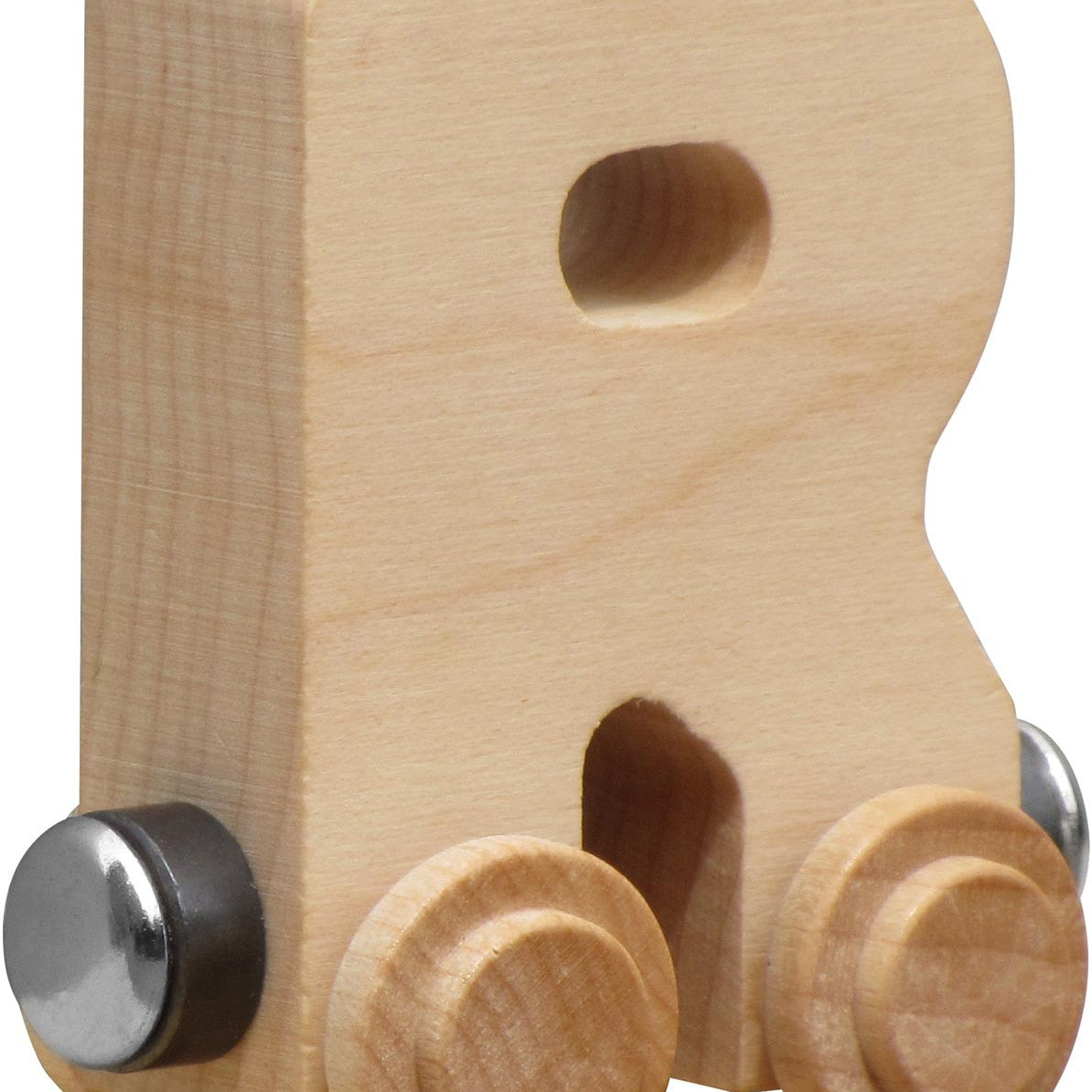 NameTrains Clear Finish Wooden Letter Car