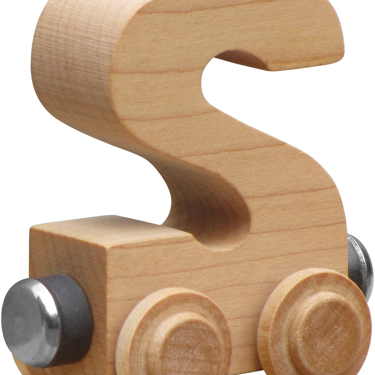 NameTrains Clear Finish Wooden Letter Car