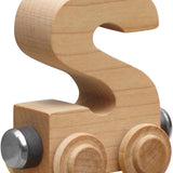 NameTrains Clear Finish Wooden Letter Car