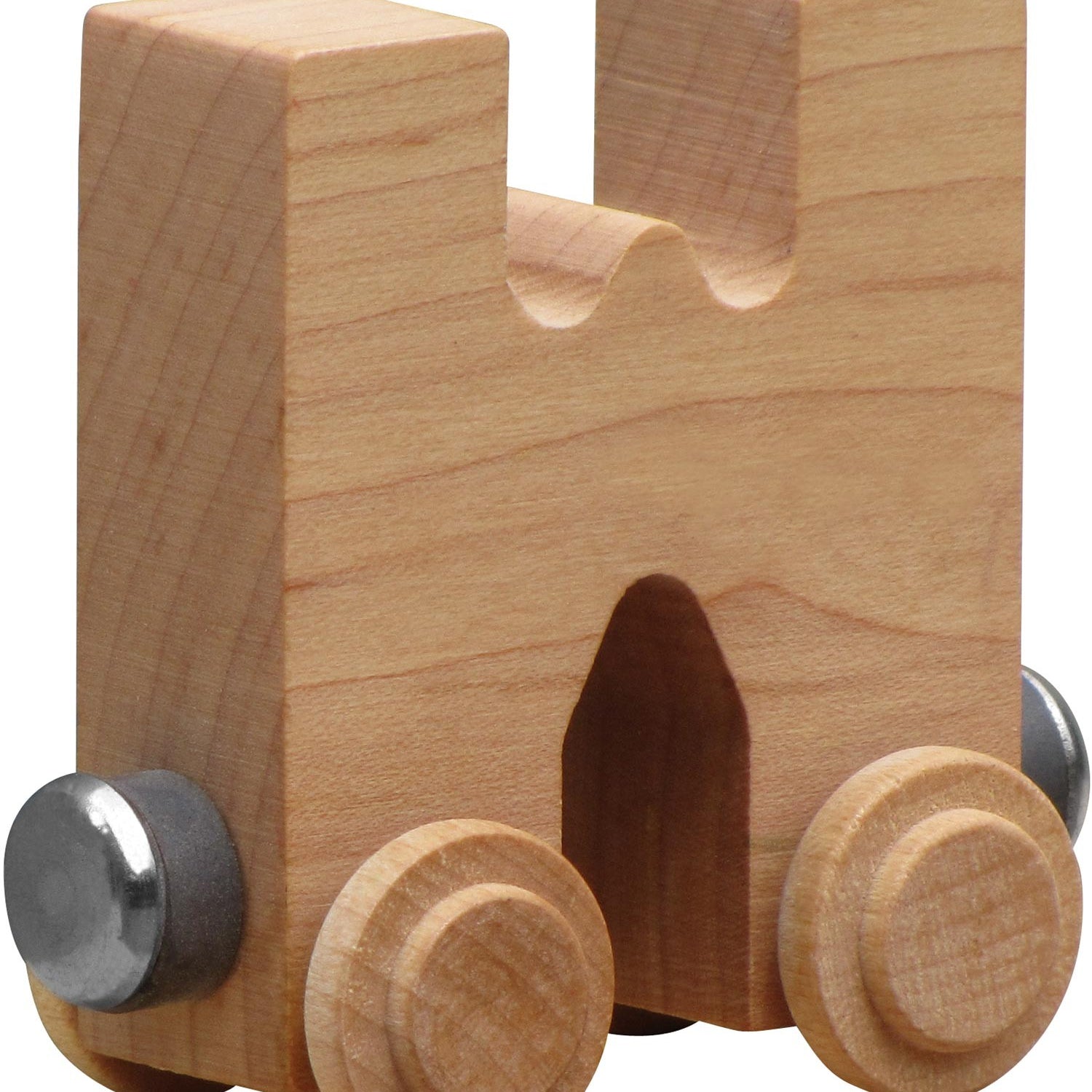 NameTrains Clear Finish Wooden Letter Car