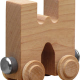 NameTrains Clear Finish Wooden Letter Car