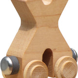 NameTrains Clear Finish Wooden Letter Car