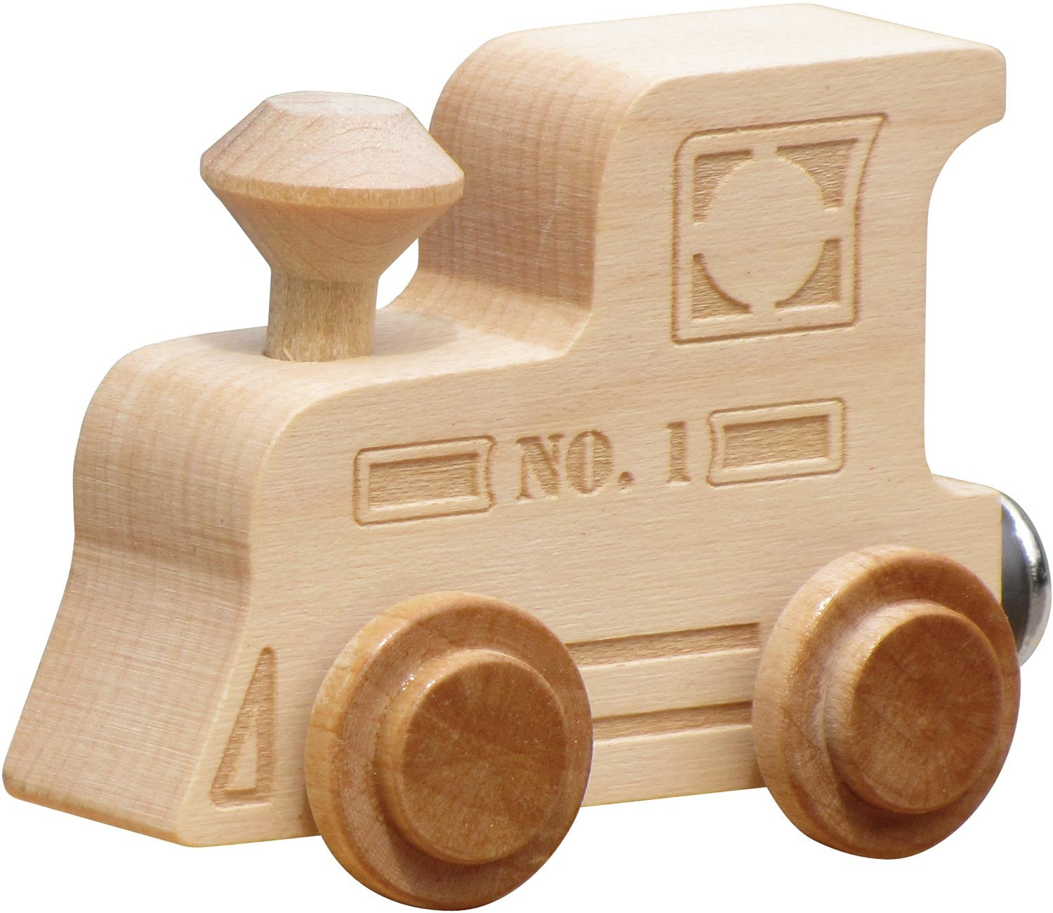 NameTrains Clear Finish Wooden Letter Car