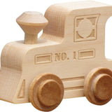 NameTrains Clear Finish Wooden Letter Car